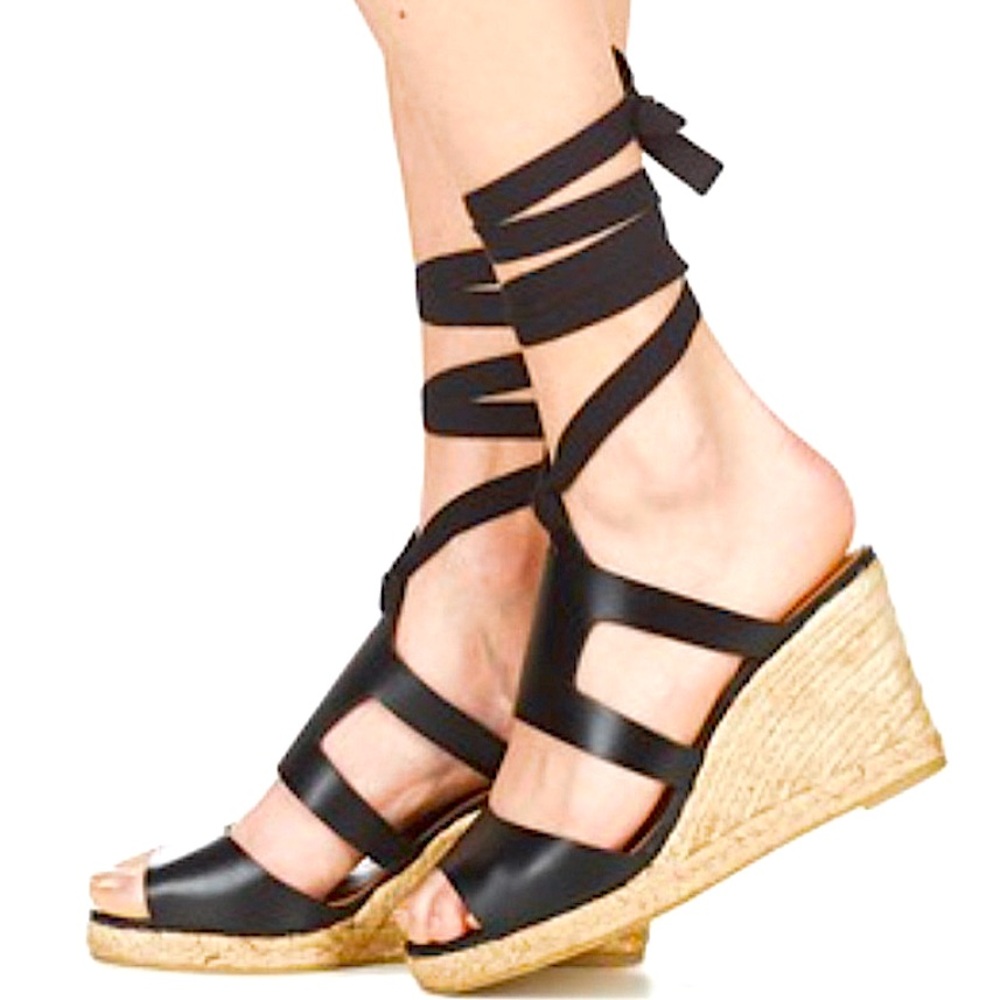 CASTAÑER “Budele” leather wedge sandals